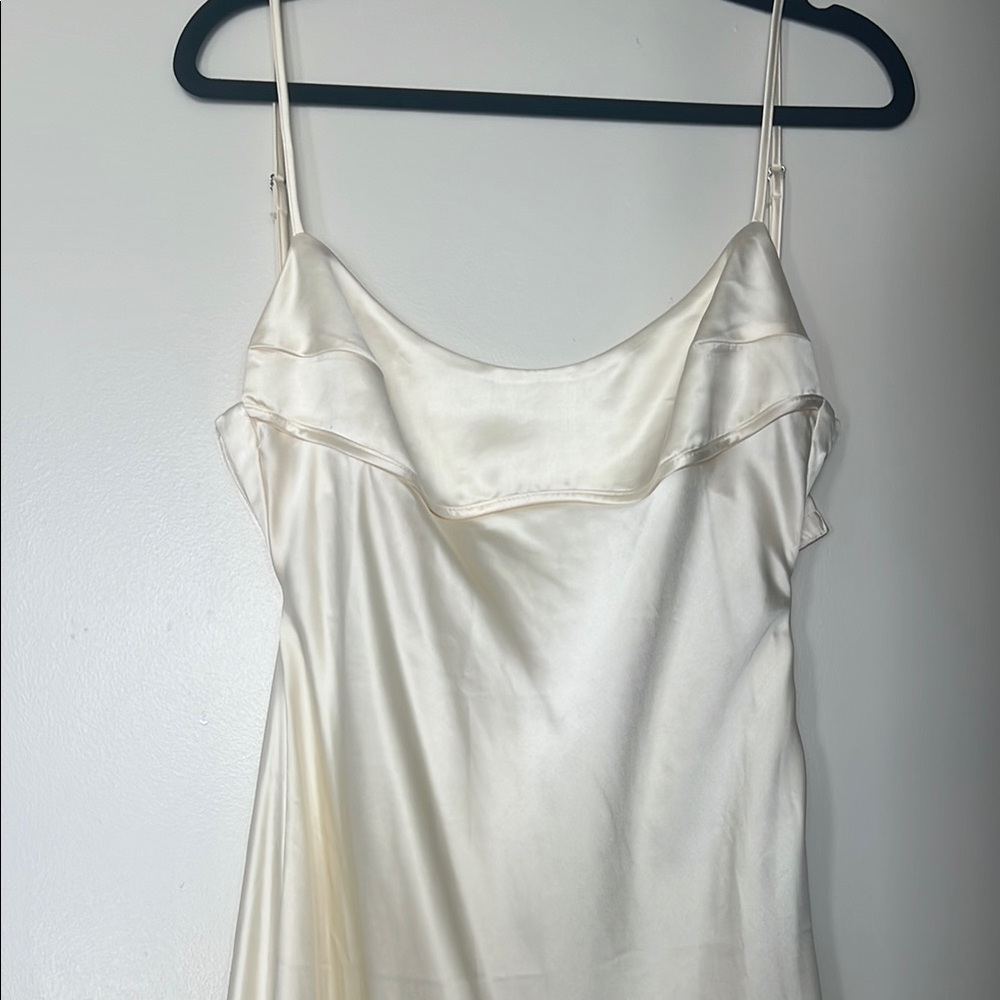 Jason Wu Cream/Yellow Satin Slip Dress